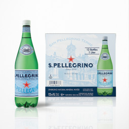 Nước khoáng có ga tự nhiên 1L12 (chai nhựa)-S.pellegrino-Sparkling natural mineral water