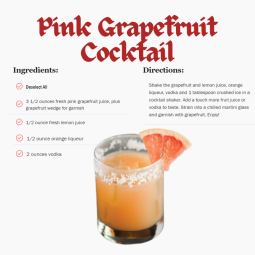 Premium Bar Pink grapefuit Syrup (750ml) - Mixer