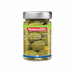 Giant Green Olives Pitted Jar (160g) - Madama Oliva