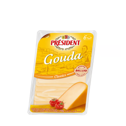Gouda Cheese Natural 6 Slices (150G) - PrÃ©sident