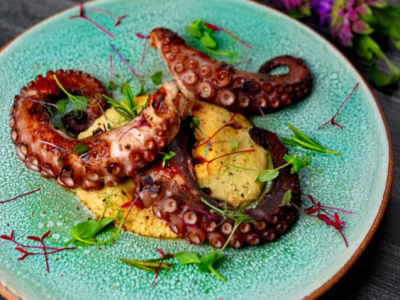 Grilled Octopus with Saffron Aïoli Recipe