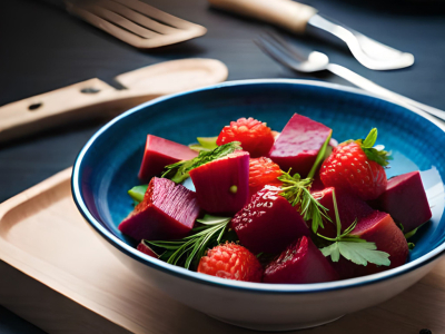 Refreshing Beetroot and Strawberry Salad