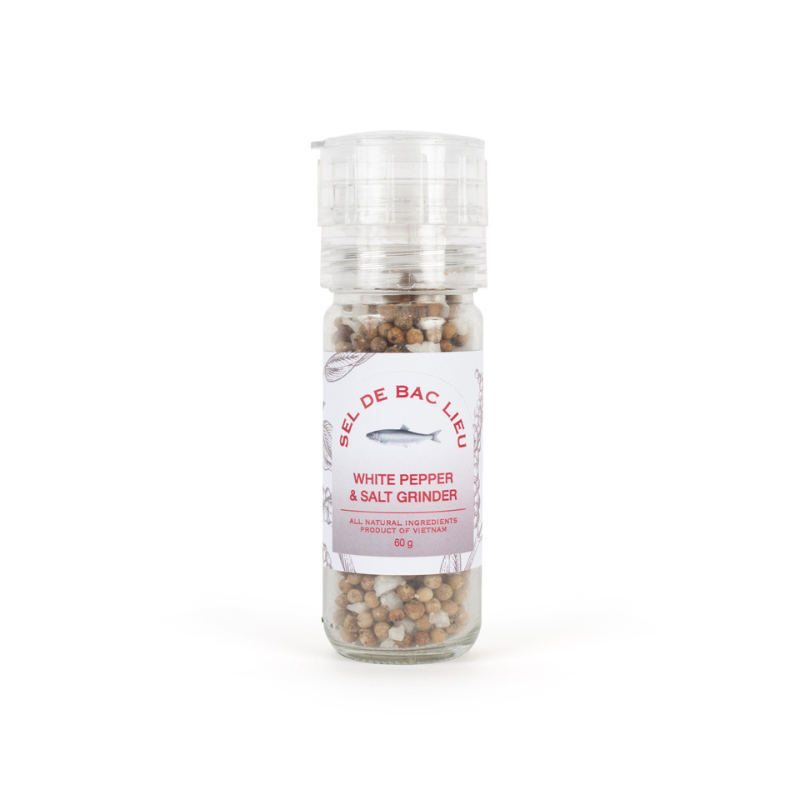 White Pepper & Coarse Salt Mix Grinder (70G) - Bac Lieu